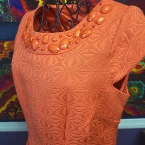 Sandra Darren ~ Sz 8P ~ Orange Fully Lined Dressed ~ *Excellent Condition